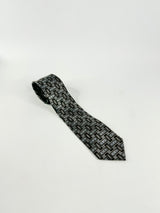 Pierre Cardin Black & Grey Patterned Silk Tie