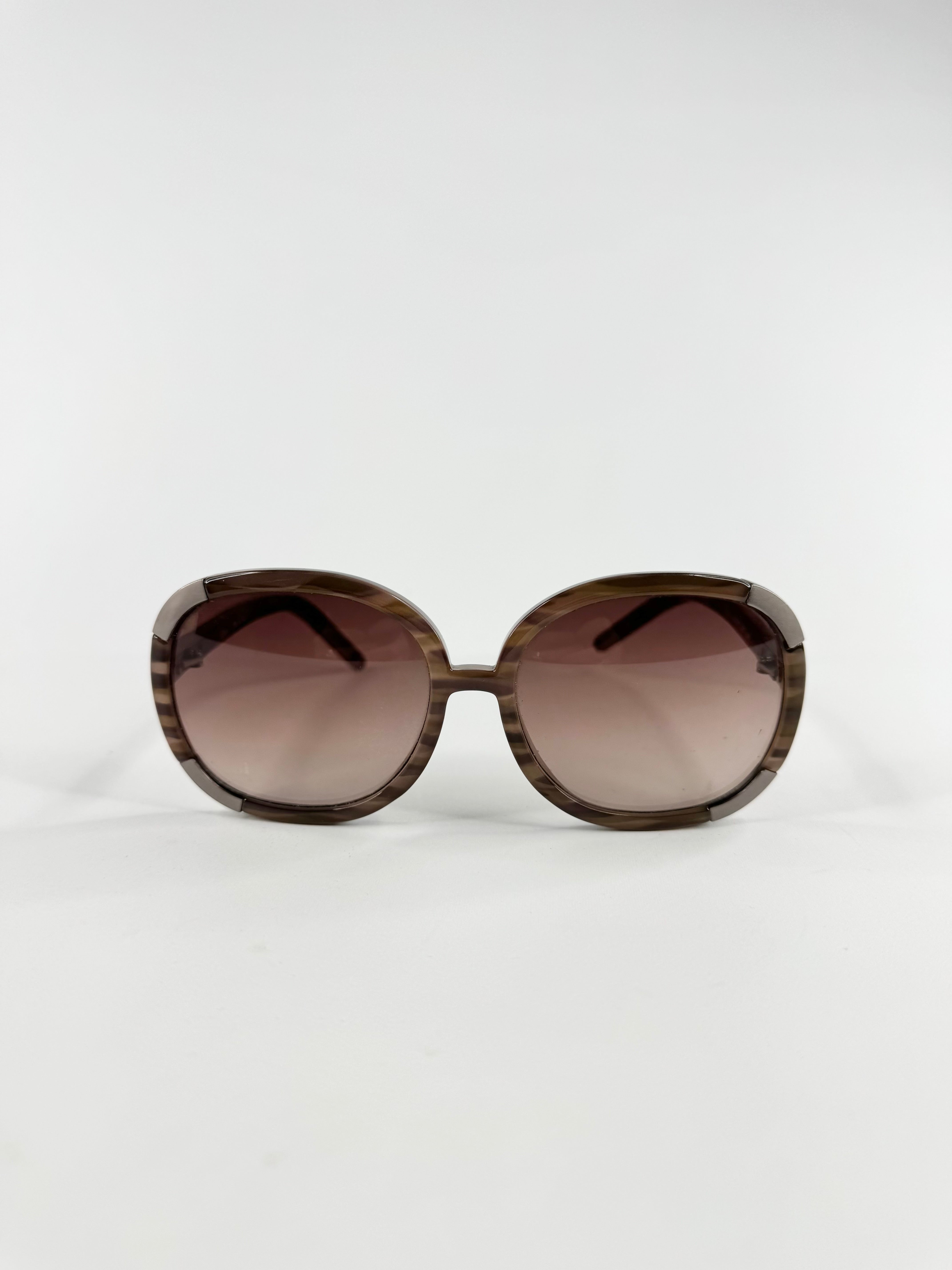 Chloé Brown 'Myrte' Round Sunglasses