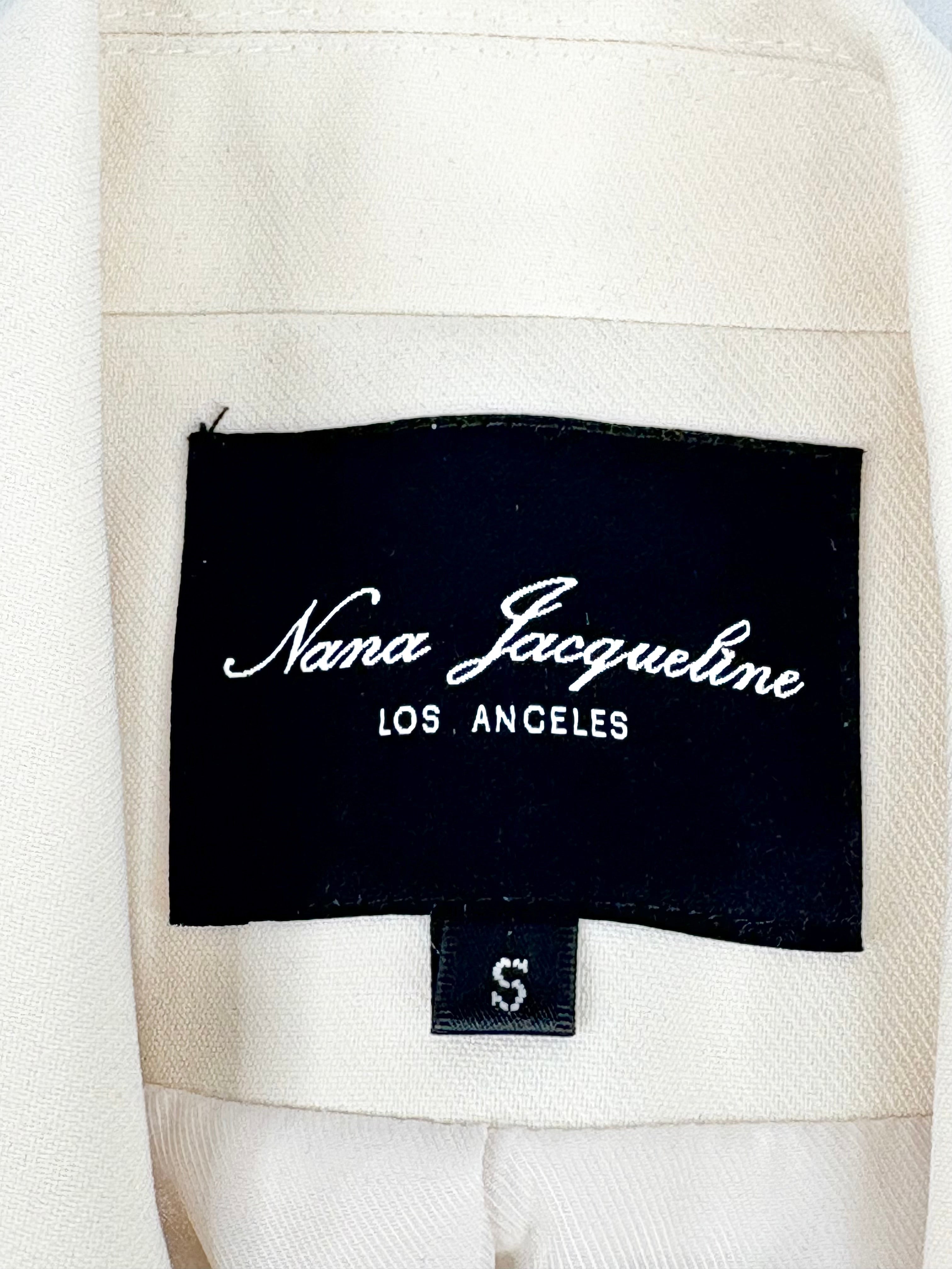 Nana Jacqueline Cream Satin Formal Suit Jacket - AU4/6