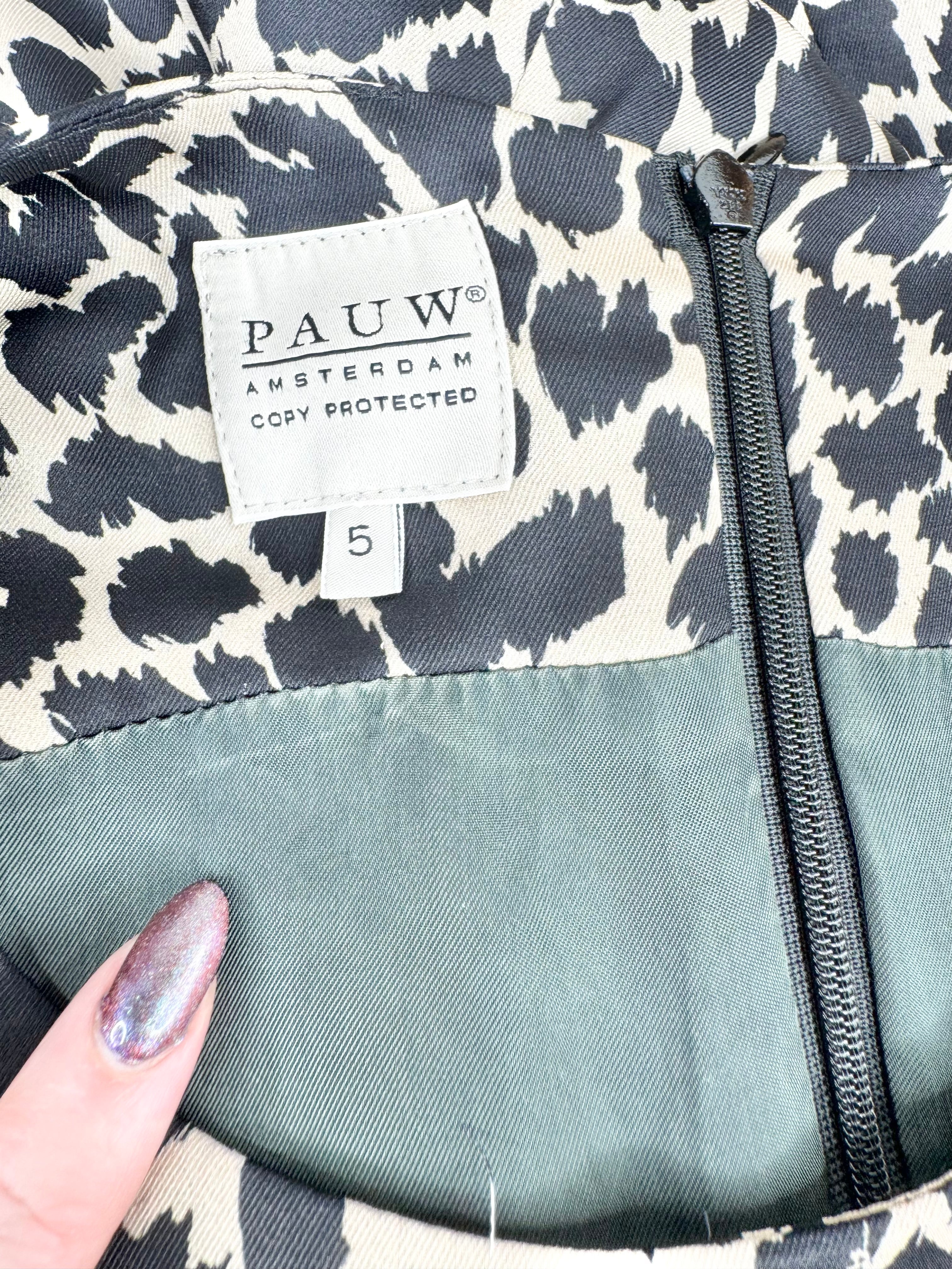 Pauw Amsterdam Leopard Print Shift Dress - AU12/14