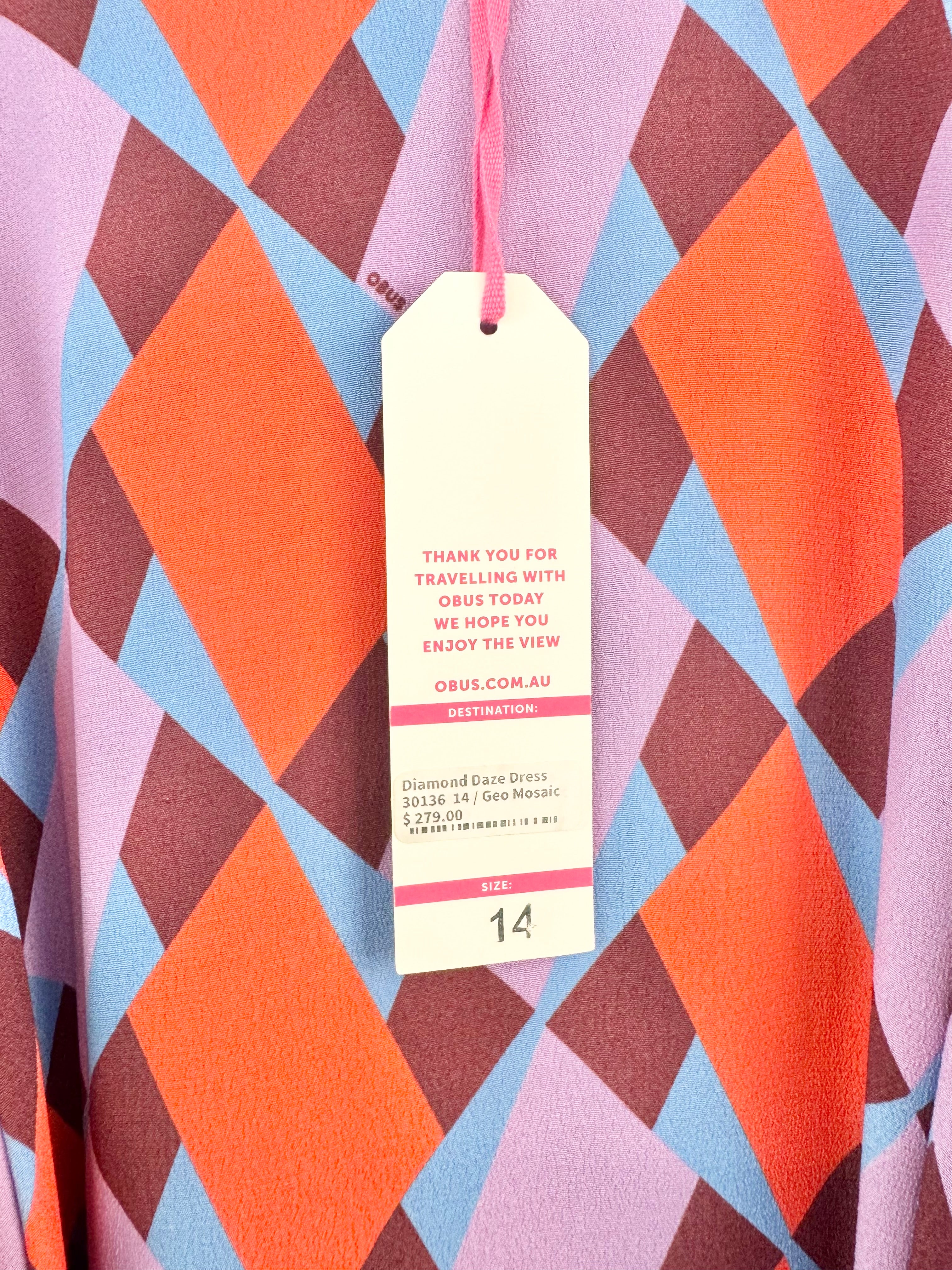 Obus Geo Mosaic 'Diamond Daze' Dress - AU14