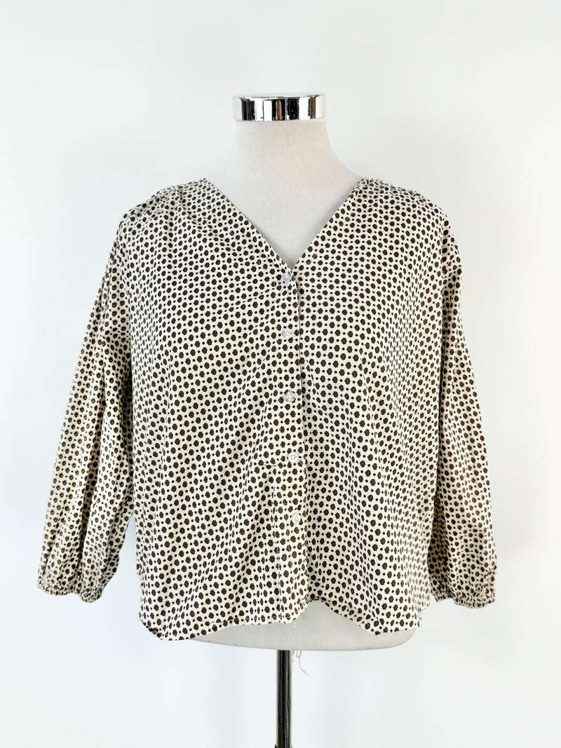 Deiji Studios Patterned Cotton Blouse - AU10/12