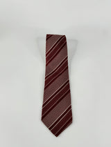 Giorgio Armani Red & White Striped Tie