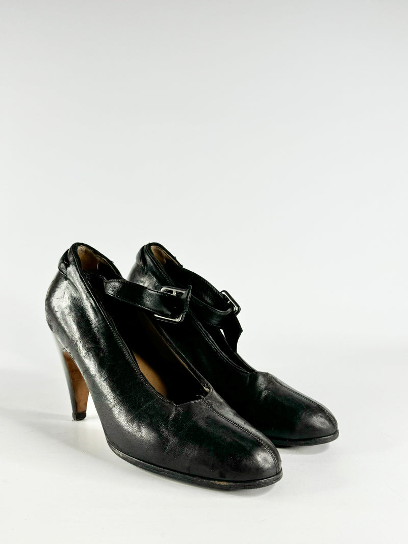 Vintage Marni Sleek Black Mary Janes - EU37