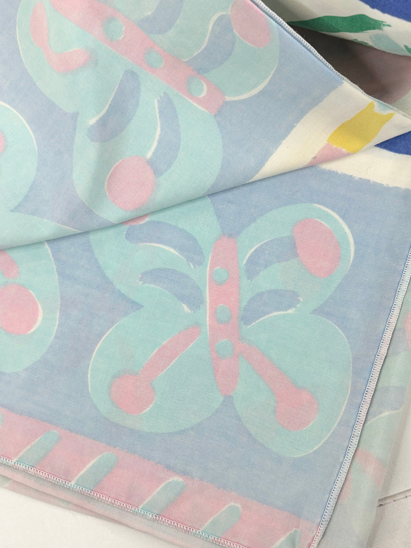 Vintage Ken Done Blue Birds Pattern Queen Doona Cover