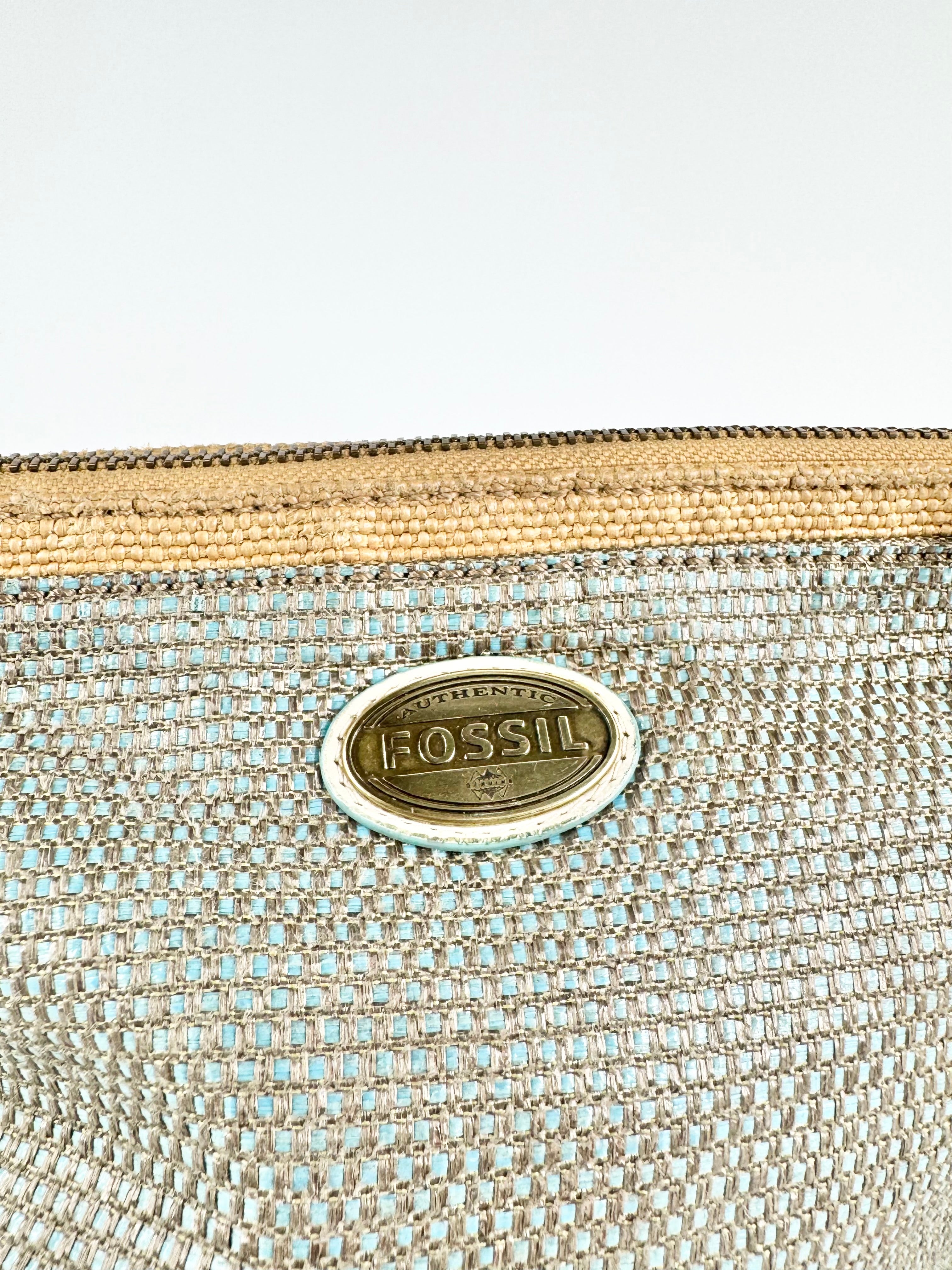 Fossil Woven Cross Body Bag