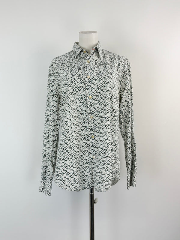Paul Smith White & Black Strawberry Pattern Shirt - AU8/10