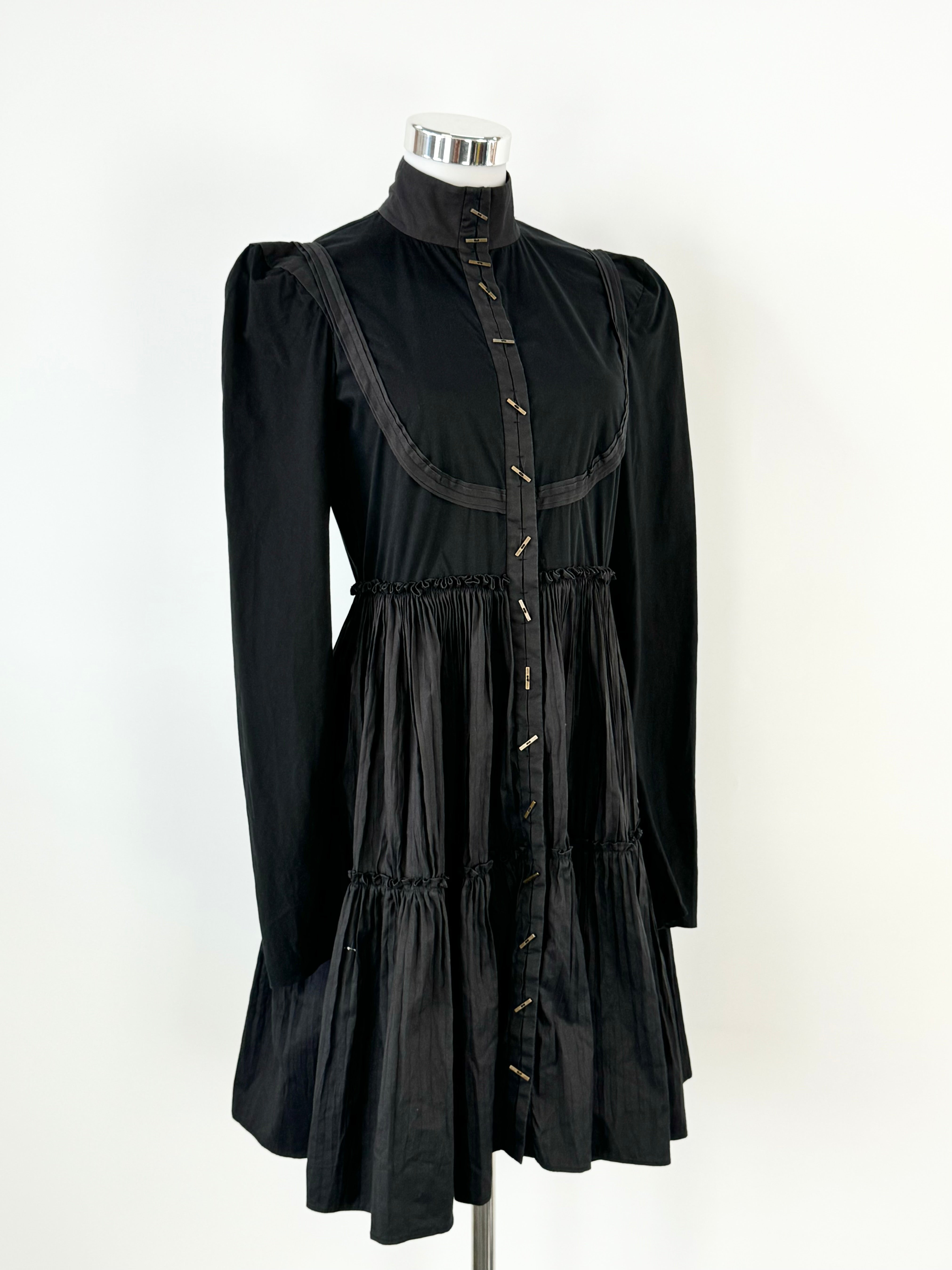 Willlow Black 'Shibori Pleats' Dress - AU10