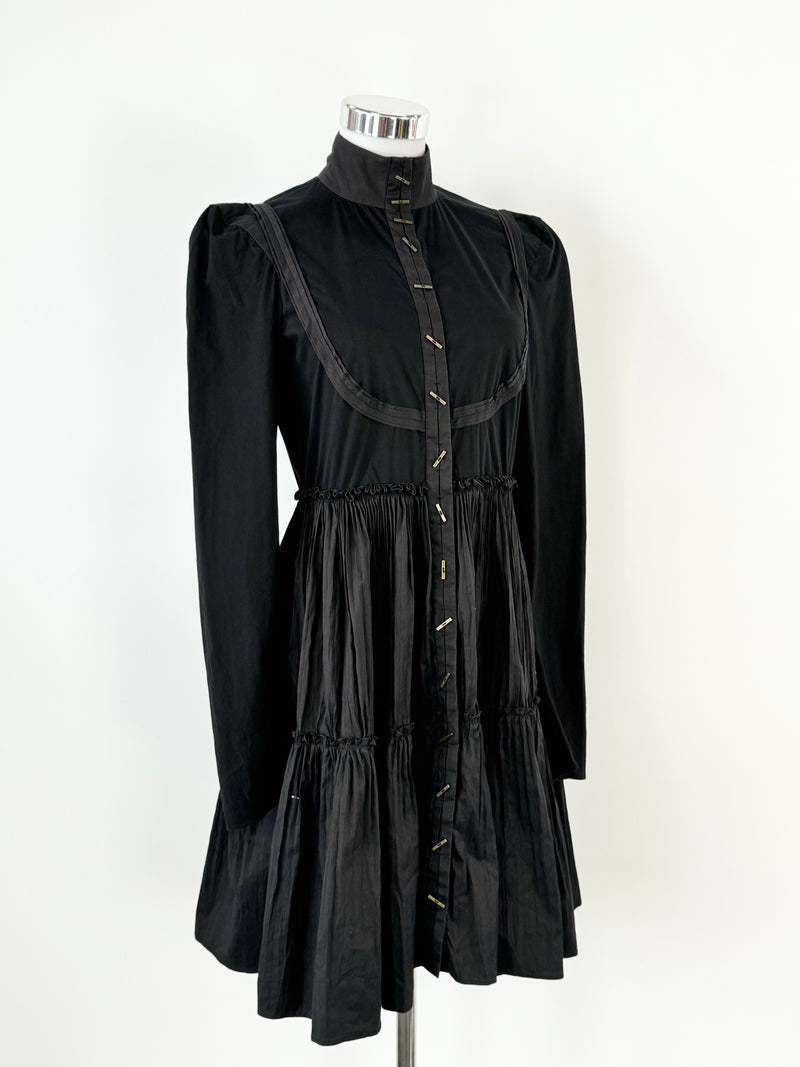 Willlow Black 'Shibori Pleats' Dress - AU10