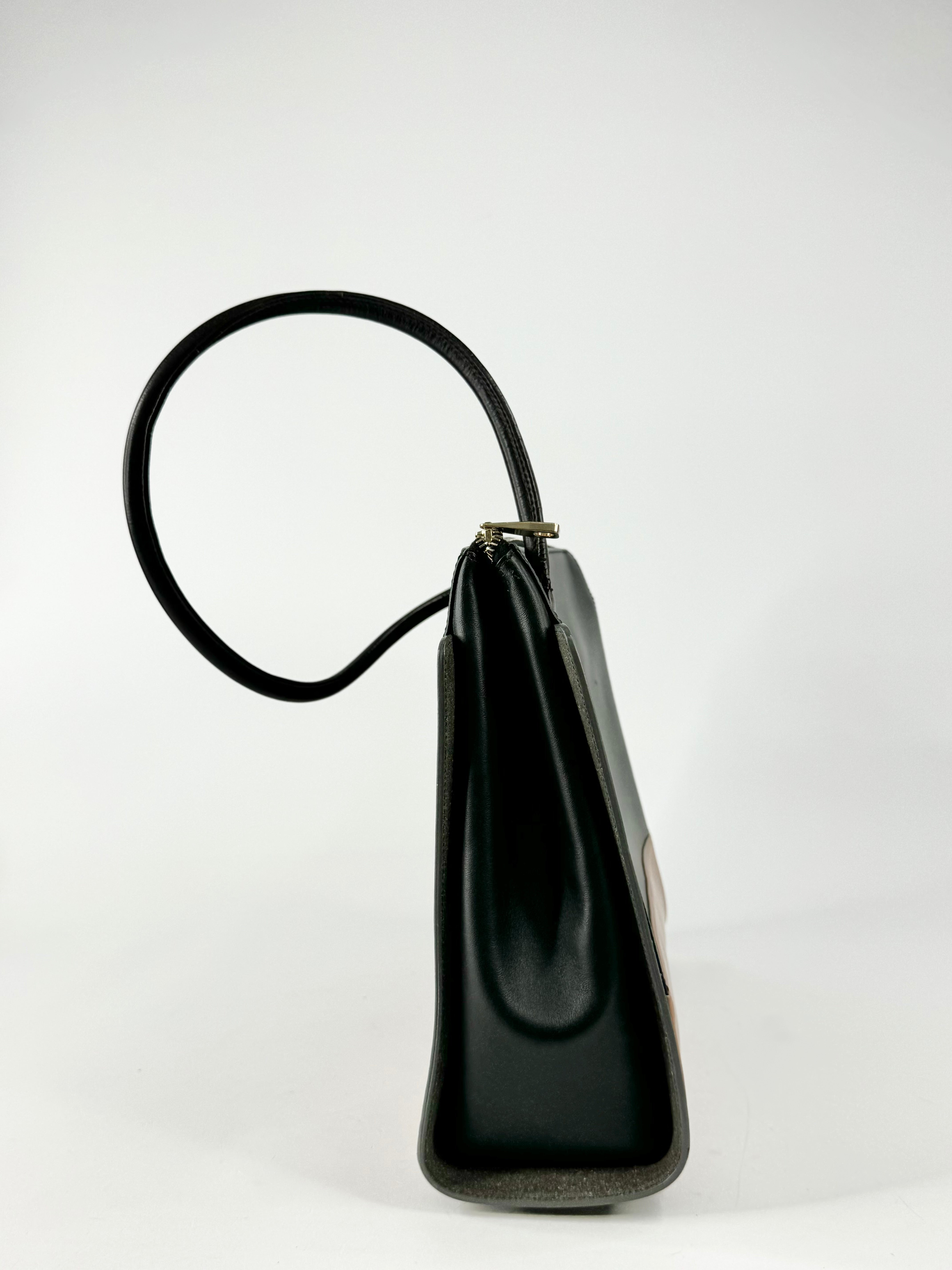Bally Black Grey & Tan Tricolour Tote Bag