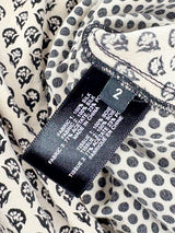 Proenza Schouler Taupe & Black Patterned Silk Top - AU6