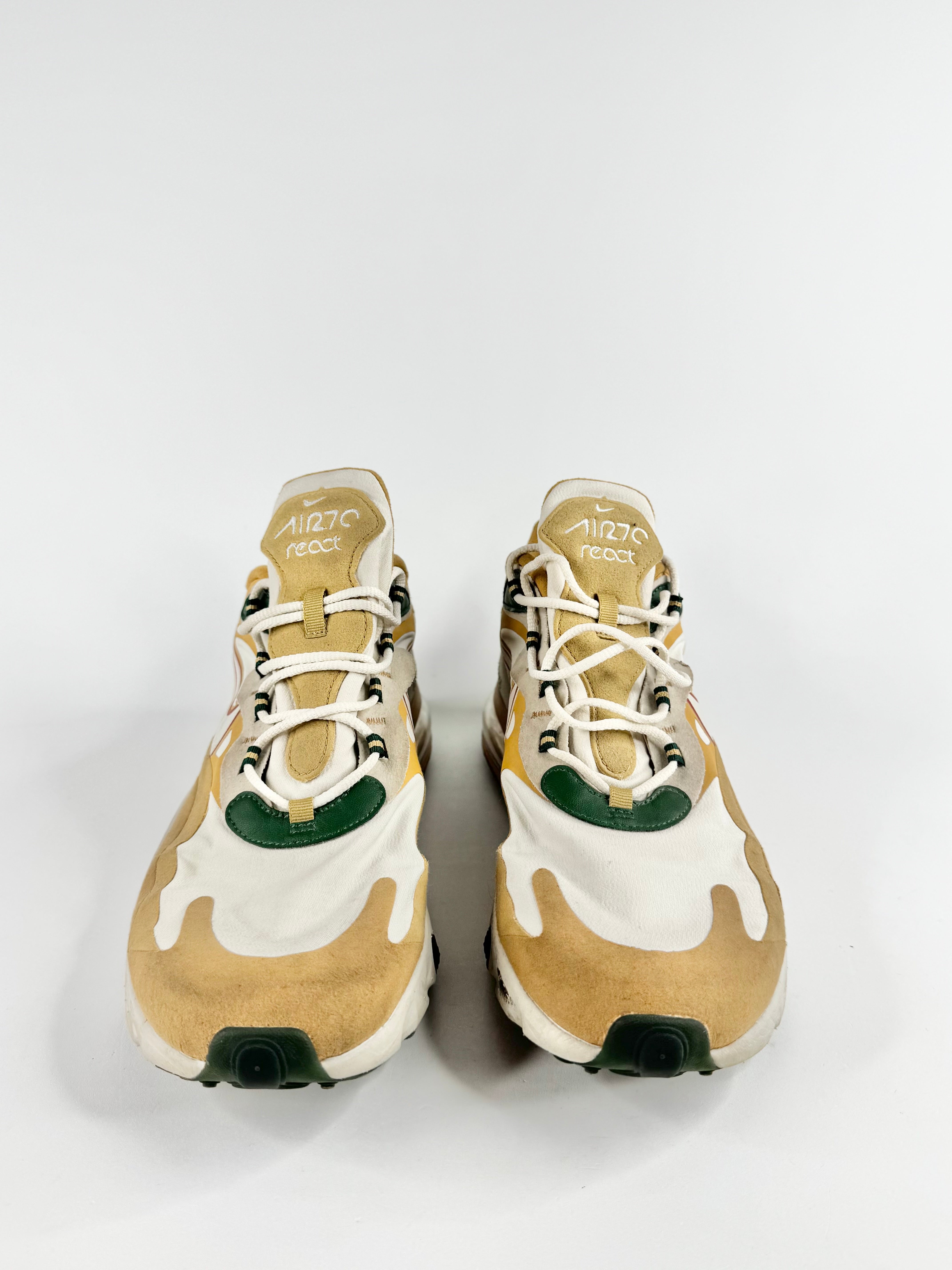 Nike Air Max 270 React Reggae Gold & Wheat Sneakers - EU46