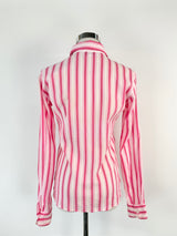 Agnès B. Pink Striped Cotton Blouse - AU10