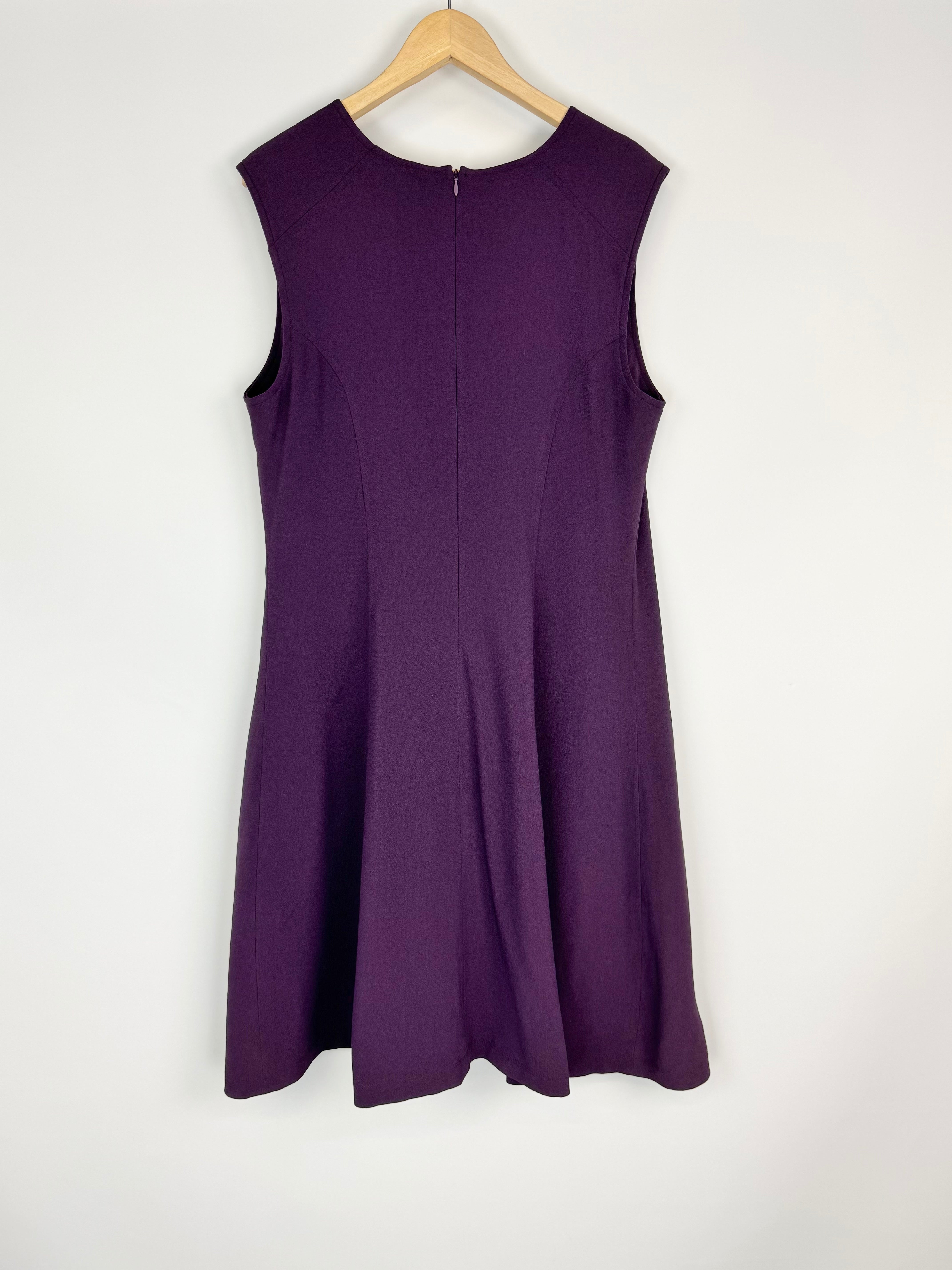 Digby's Dark Violet Crepe A-Line Dress - AU12/14