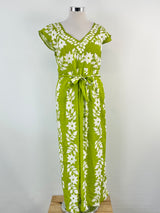 Sacha Drake Chartreuse 'Kahala' Linen-Blend Maxi Dress - AU14