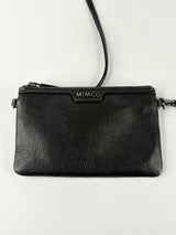 Mimco Black Leather 'Classico' Small Pouch