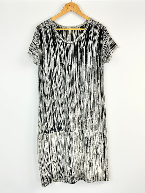 Boboutic Black & White Merle Knitted Column Dress - AU8/10