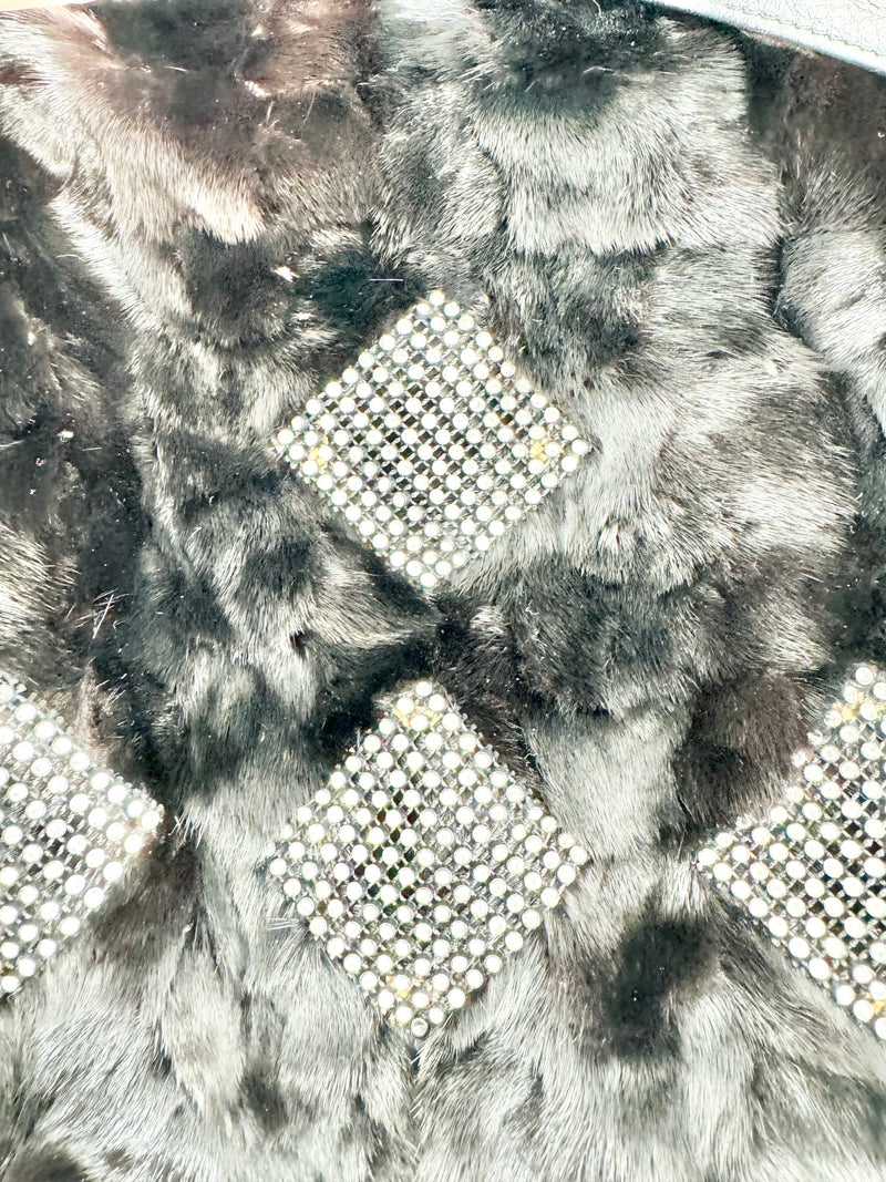 Black Fur Tote Bag