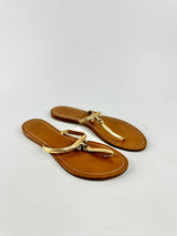 Tory Burch Metallic Gold Thongs  - EU40