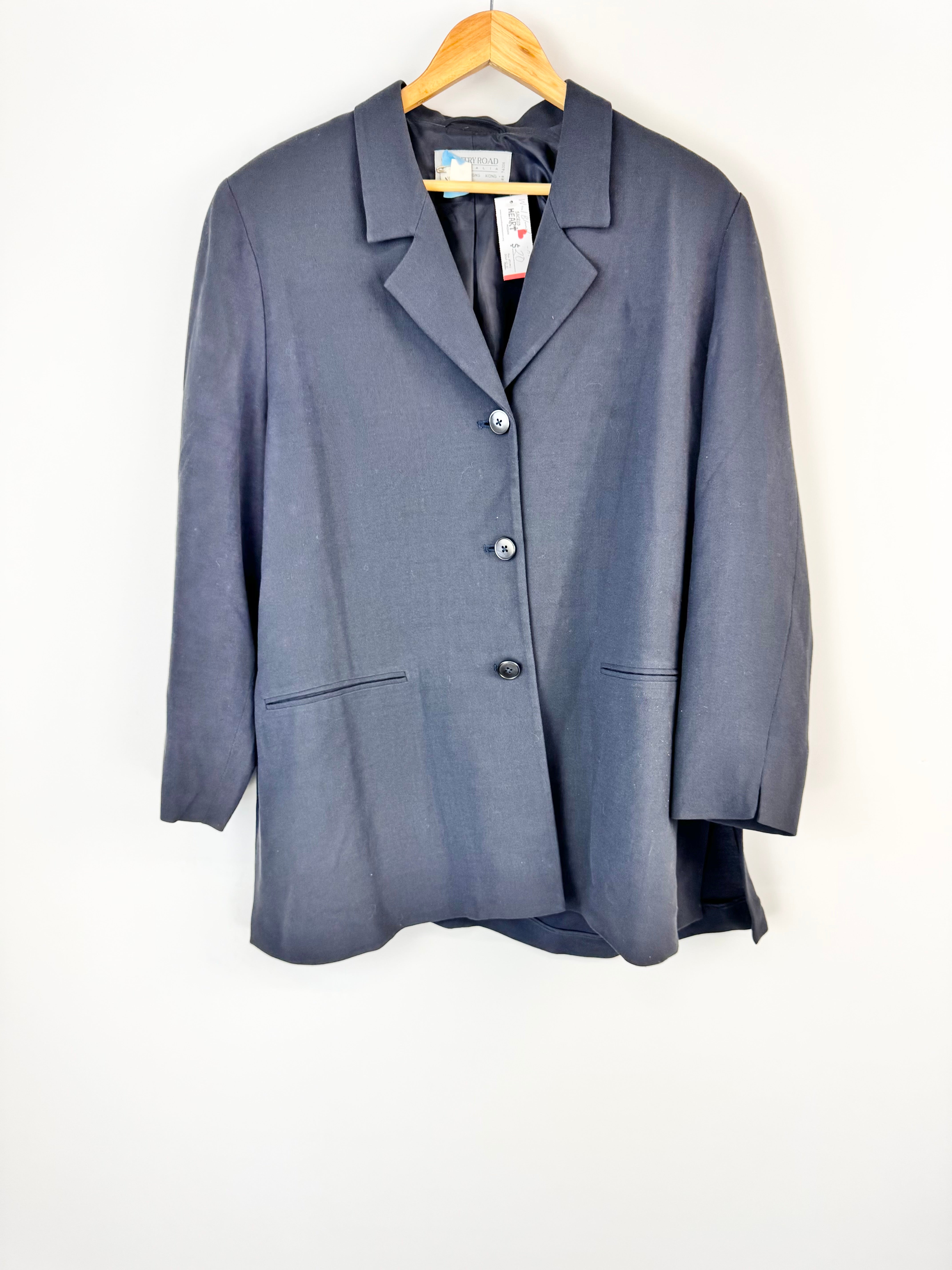 Vintage Country Road Blue Wool Blend Blazer - AU12