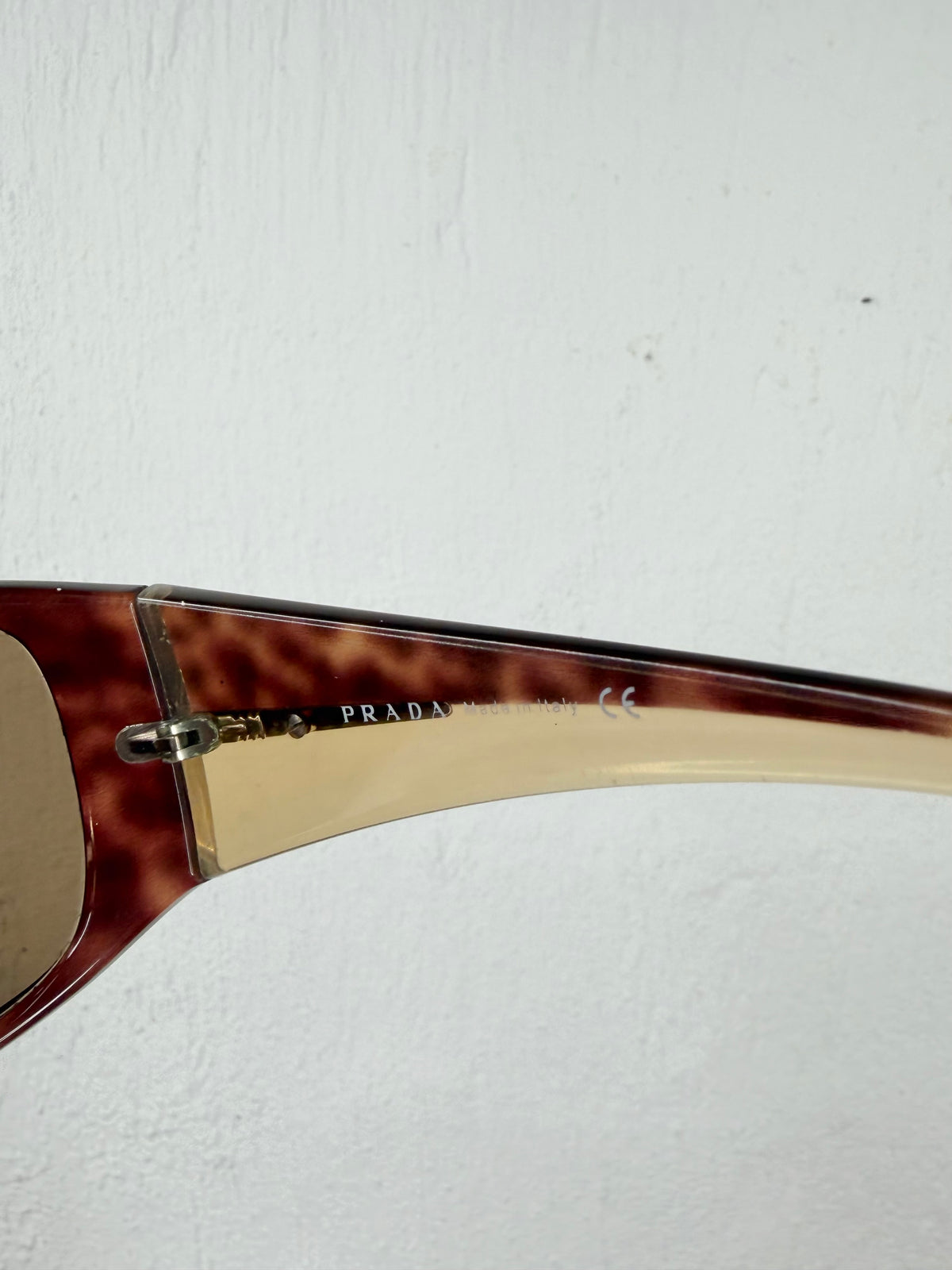 Y2K Prada Tortoiseshell Wrap Sunglasses