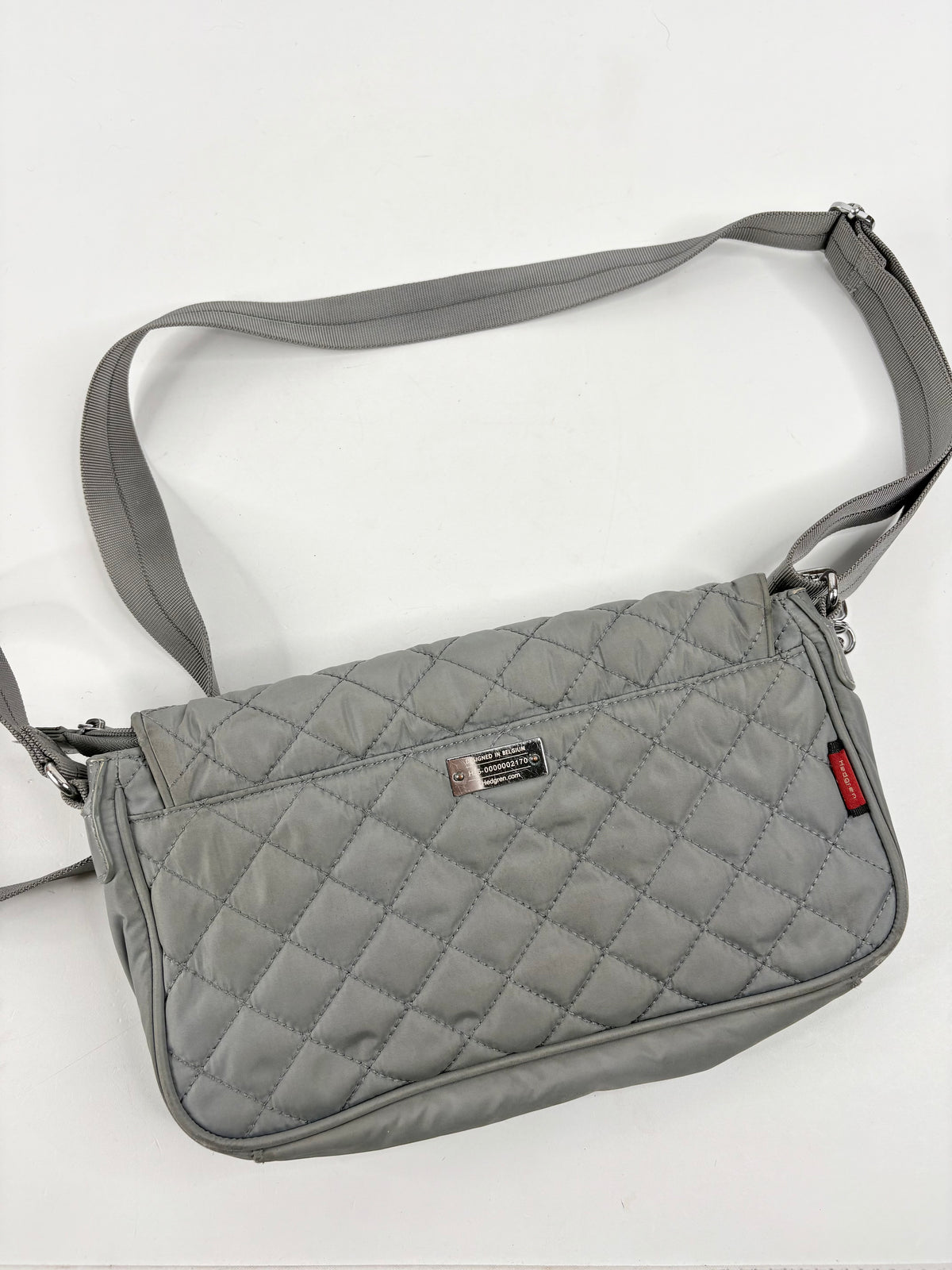 Hedgren Grey Quilted Crossbody Bag