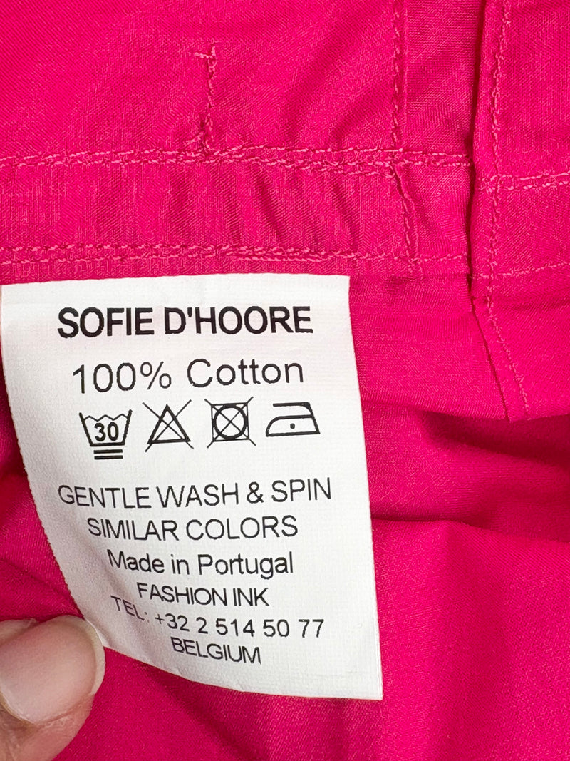 Sofie D'Hoore Raspberry 'Benedict' Peplum Top - AU10