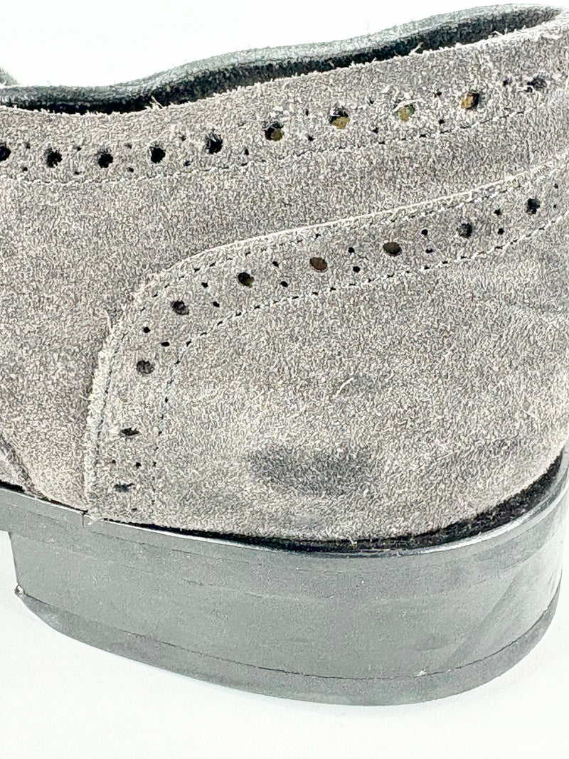 Pal Zileri Umber Suede Oxford-Tip Derby Shoes - EU43