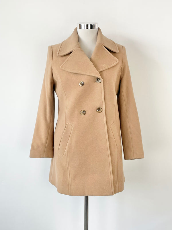 Trent Nathan Taupe Wool Blend Coat - AU12