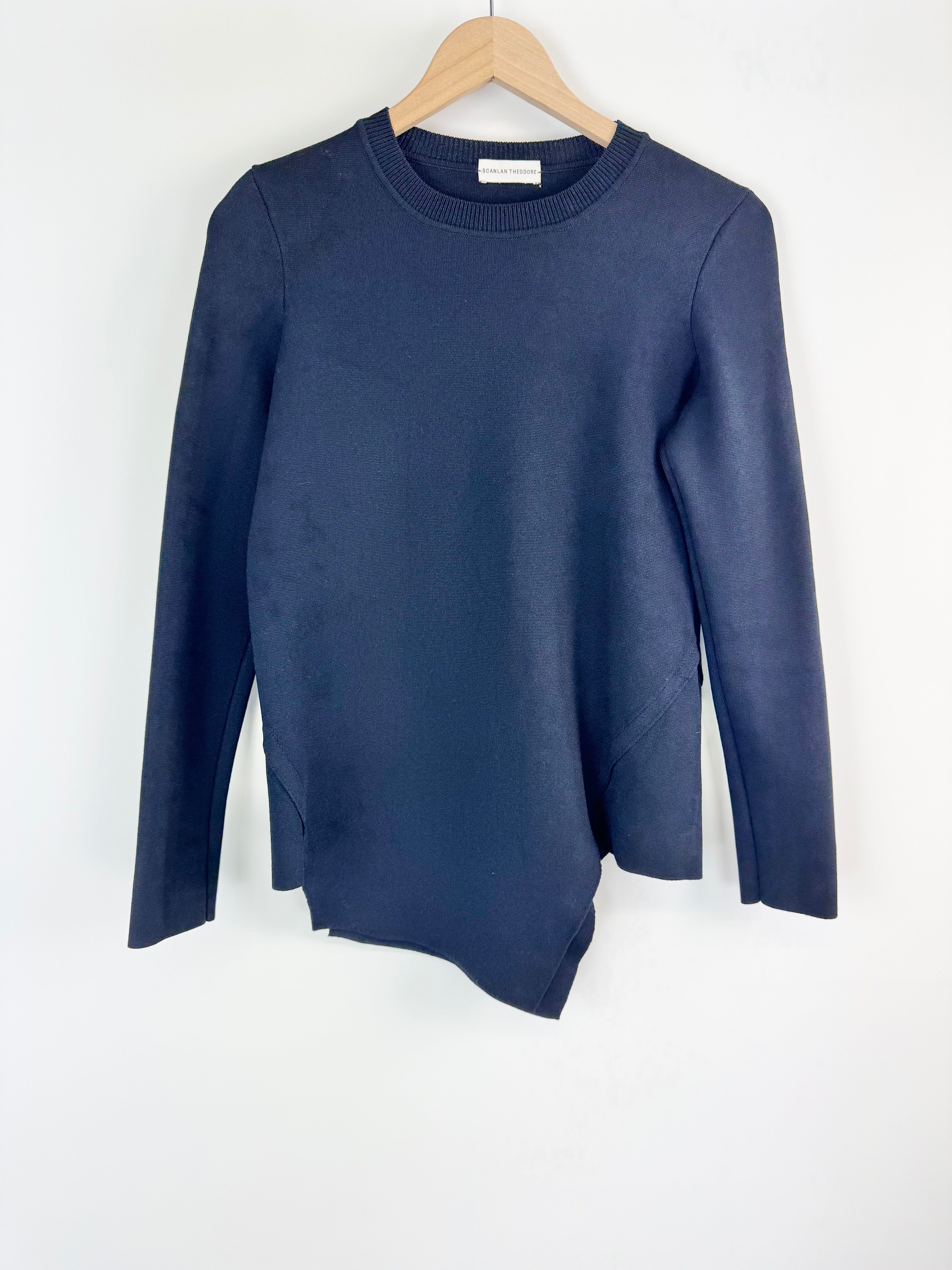 Scanlan Theodore Navy Asymmetrical Long Sleeve - AU8/10