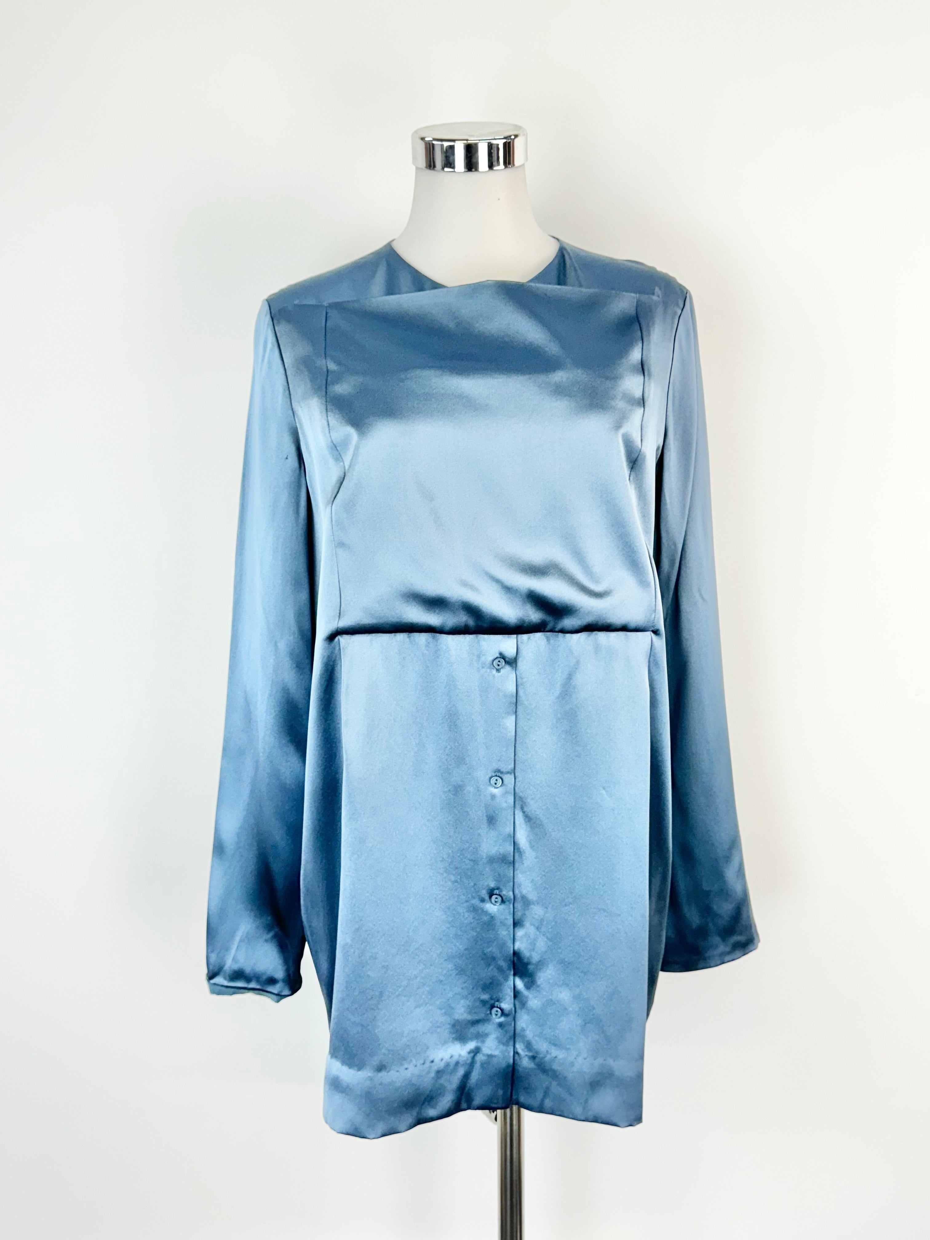 Cos Cool Blue Silk Blouse - AU8/10