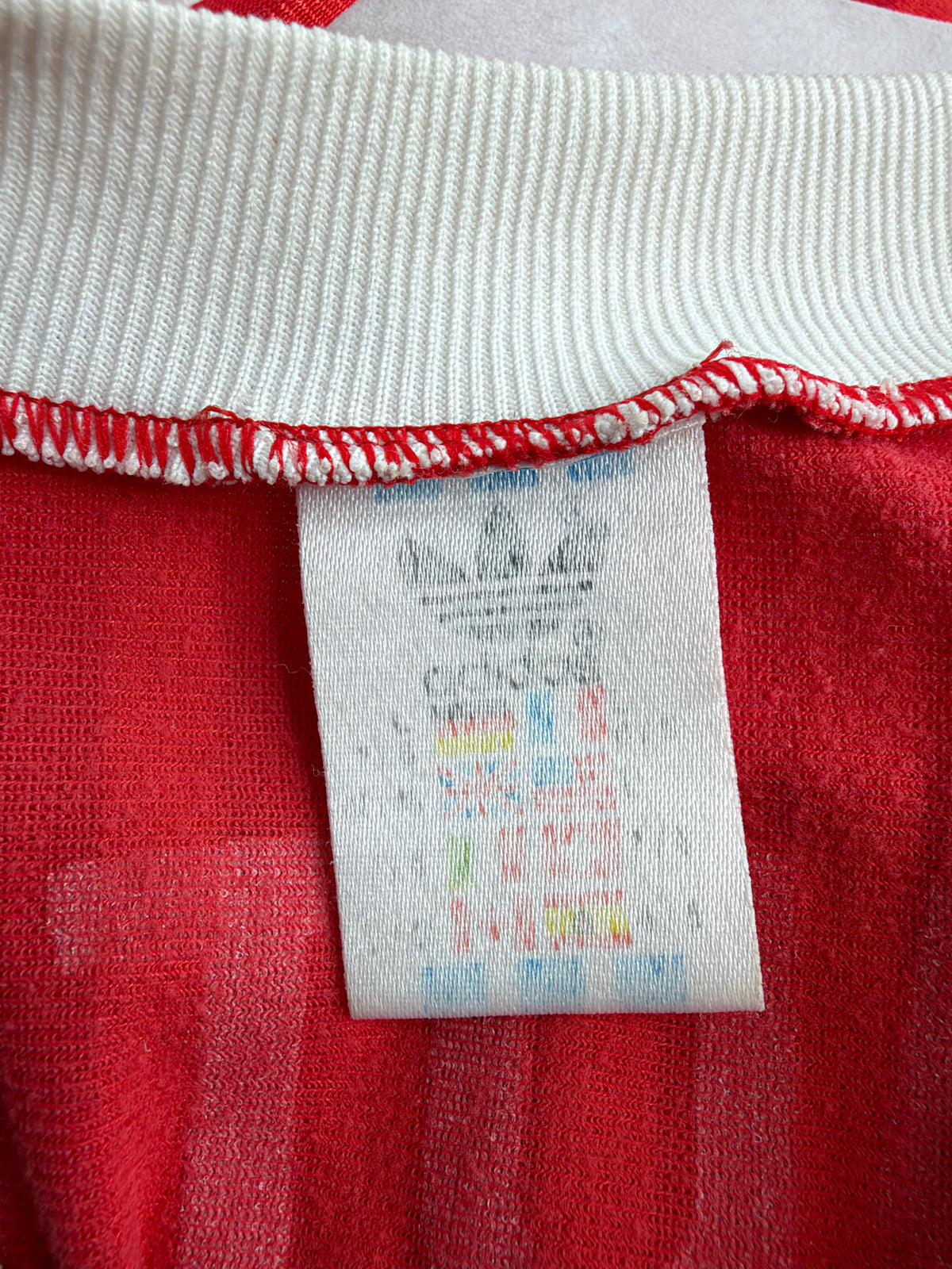 Rare 90s Vintage BSG Wismut Gera Red & White Football Top - M