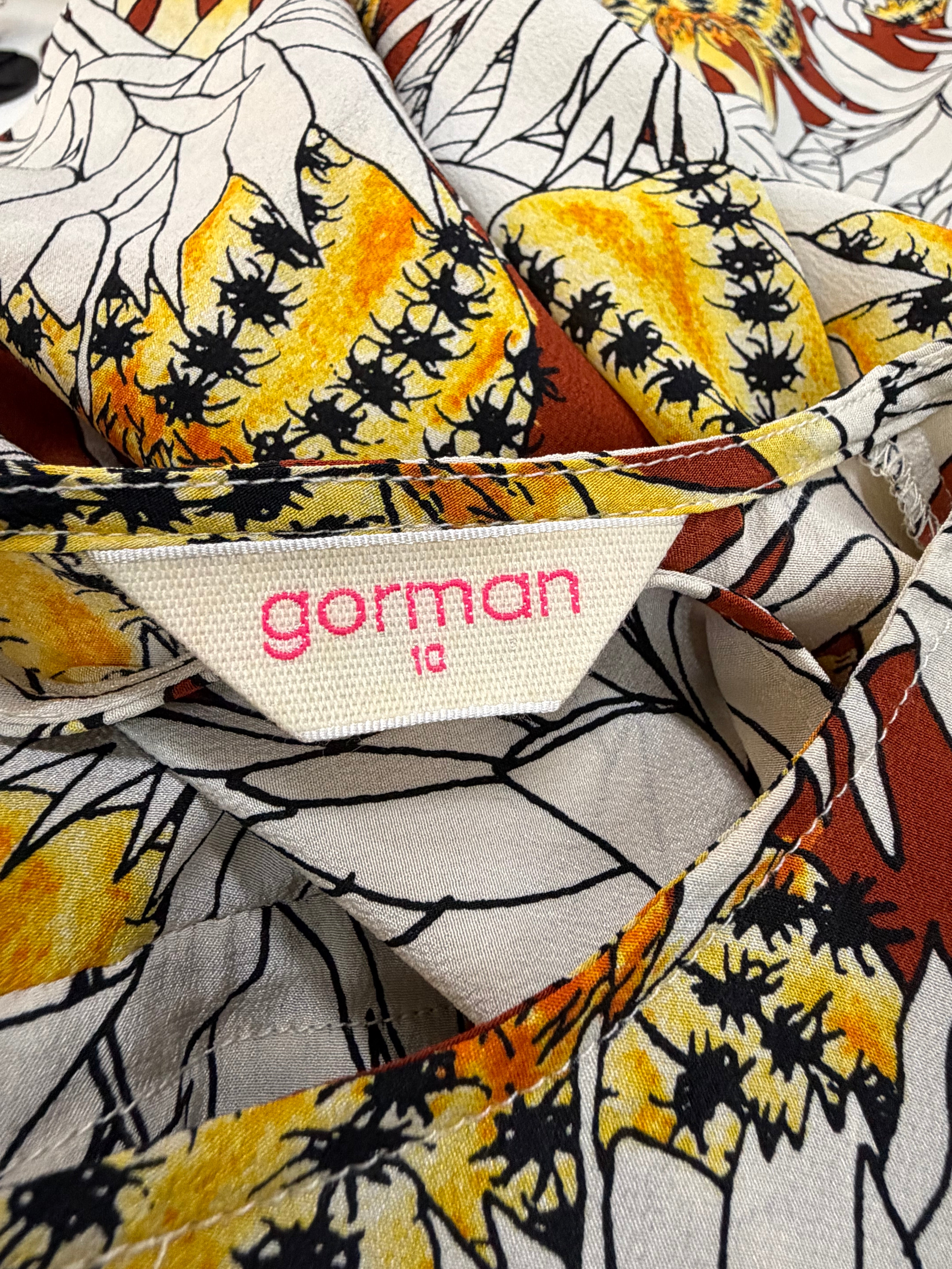 Gorman Winter 2018 Silk Cactus Flower Dress - AU10
