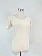 Emporio Armani Vanilla Silk Blend T-Shirt - AU8