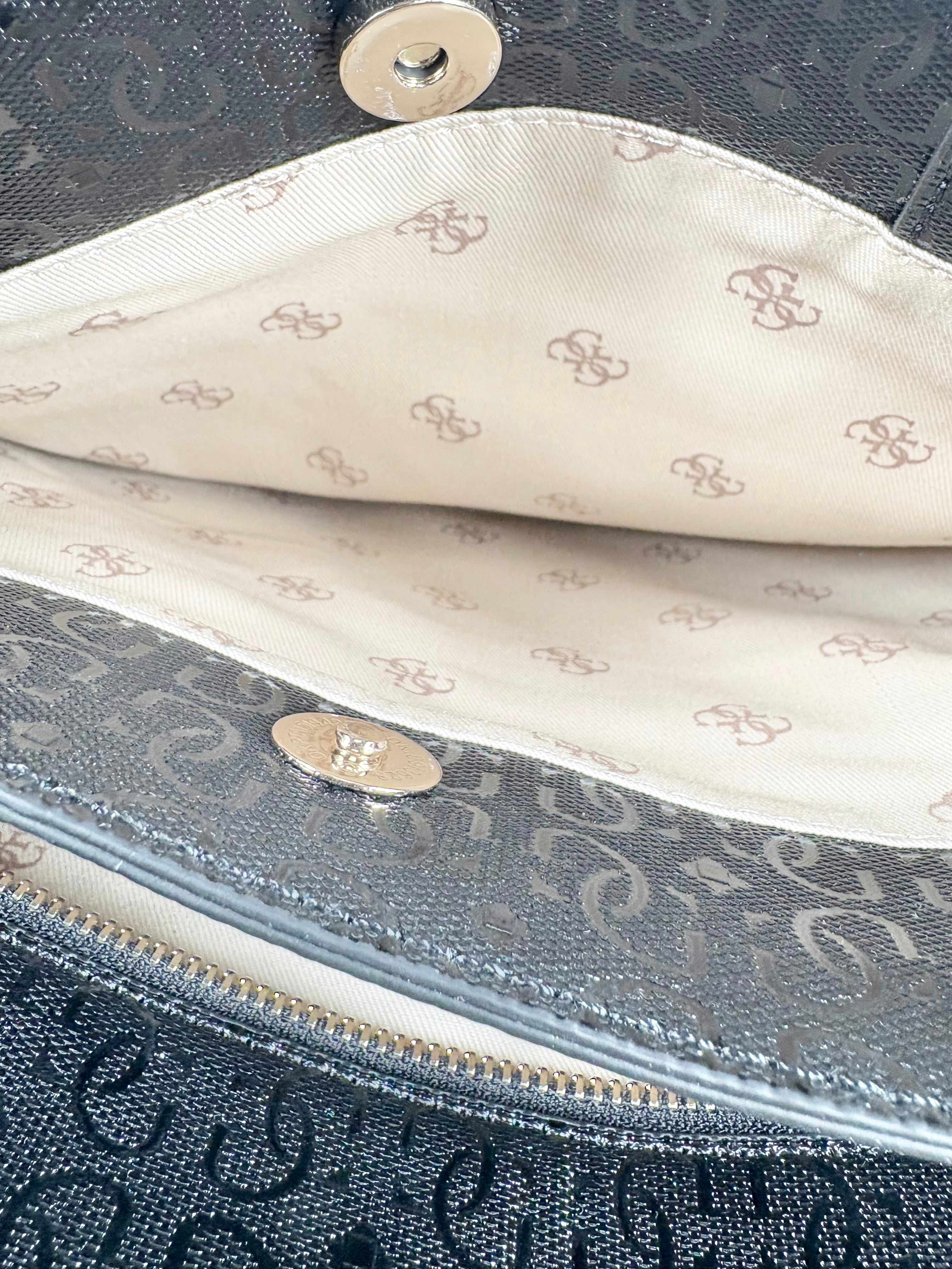 Guess Black PU Quilted 'Dilla' Handbag