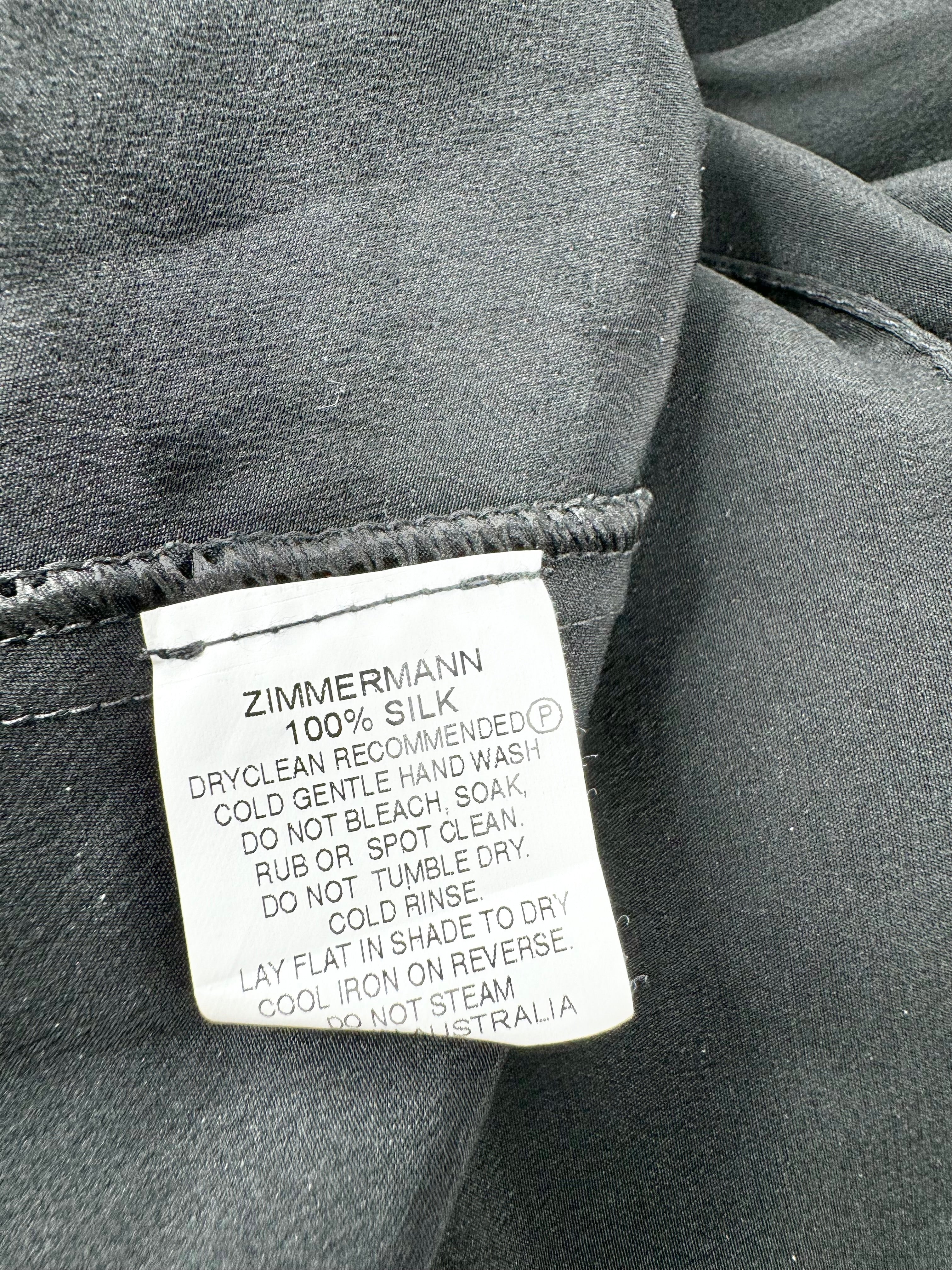 Zimmermann Black Silk Mini Dress - AU10