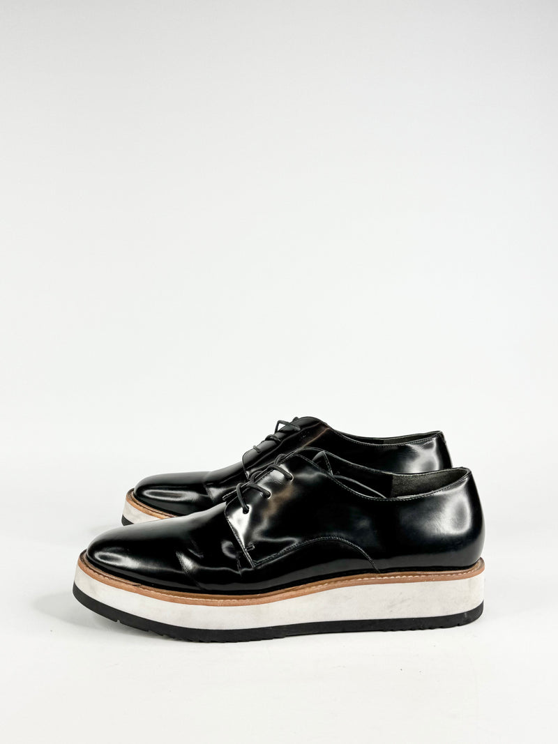 Vince Black Leather 'Reed' Lace Ups - EU38