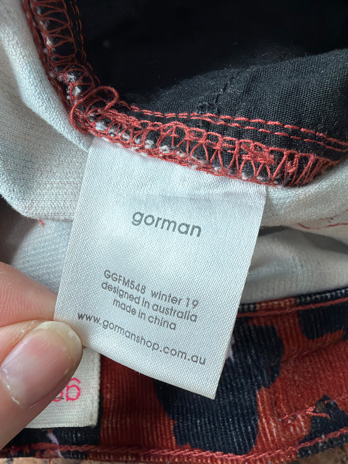 Gorman Dark Orange Leopard Print Corduroy Trousers - AU8