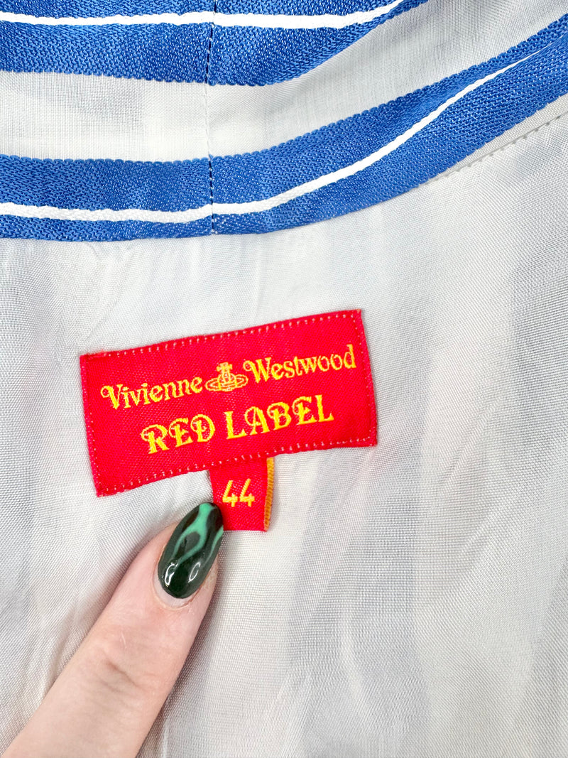 Vivienne Westwood Red Label Blue & White Striped Dress - AU10