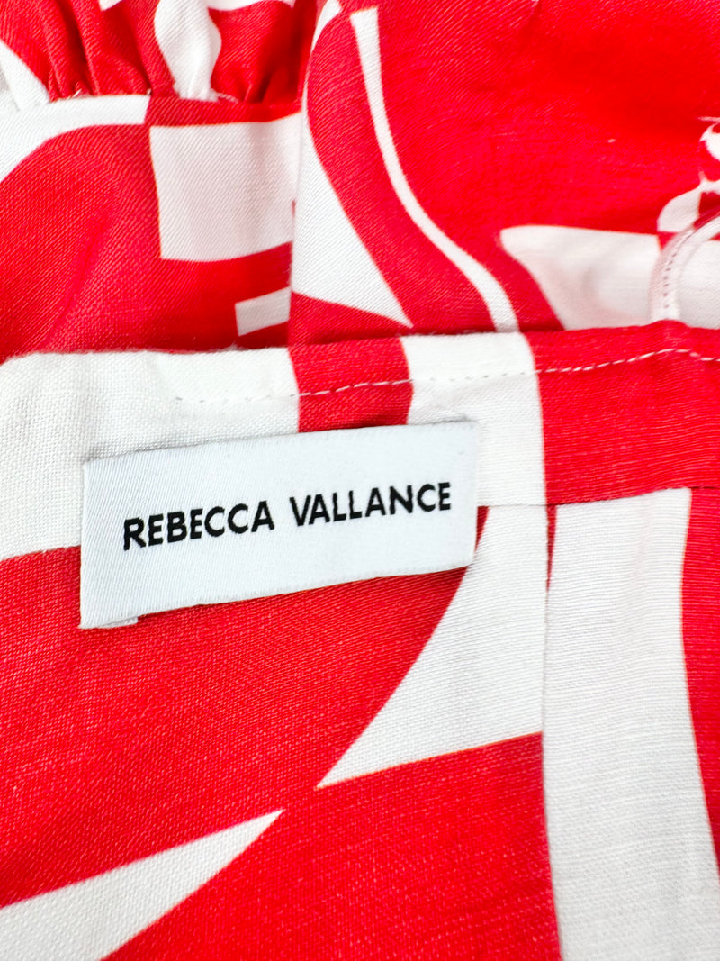 Rebecca Vallance Red & White 'Barcelona' Mini Dress - AU8