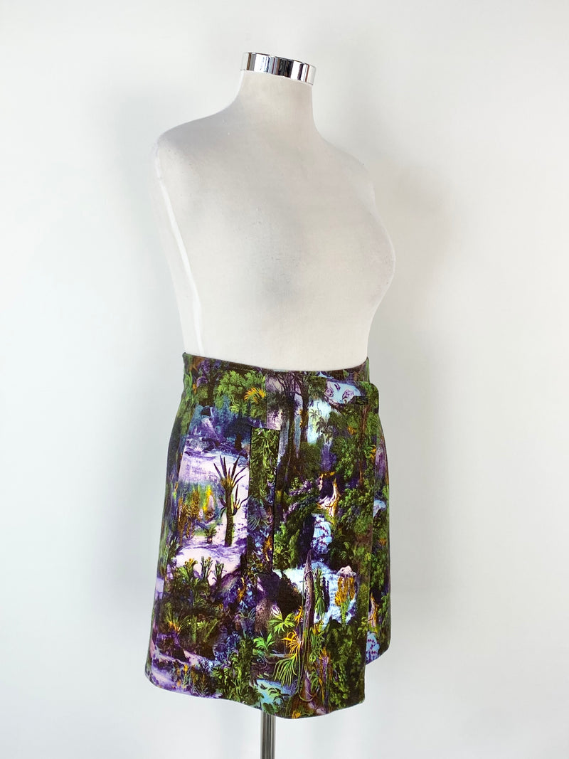 Carven Forest Print Mini Skirt - AU10/12