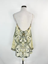 Camilla Silk Spilt Black Singlet - AU10/12