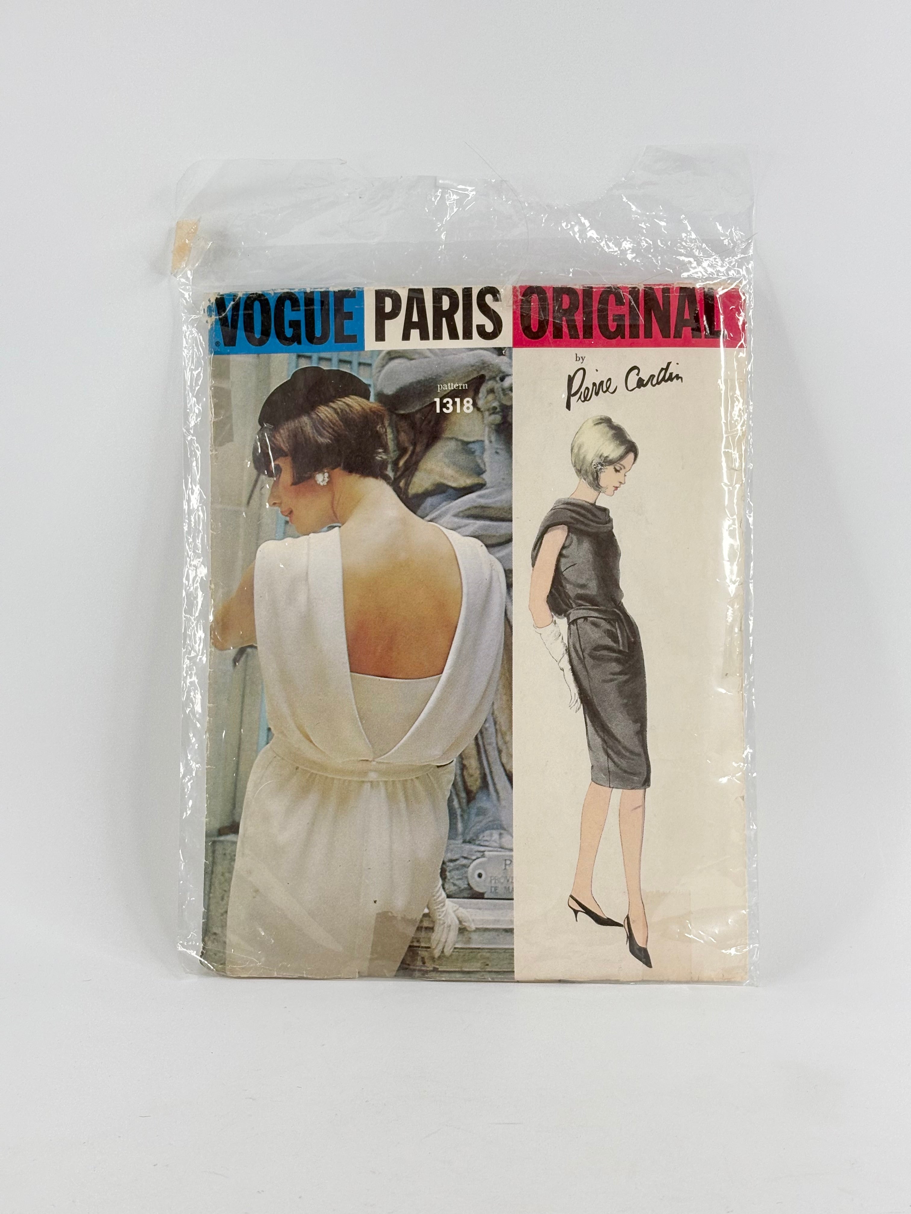 Vogue Paris Original Pierre Cardin Dress: No. 1318 - Size 12