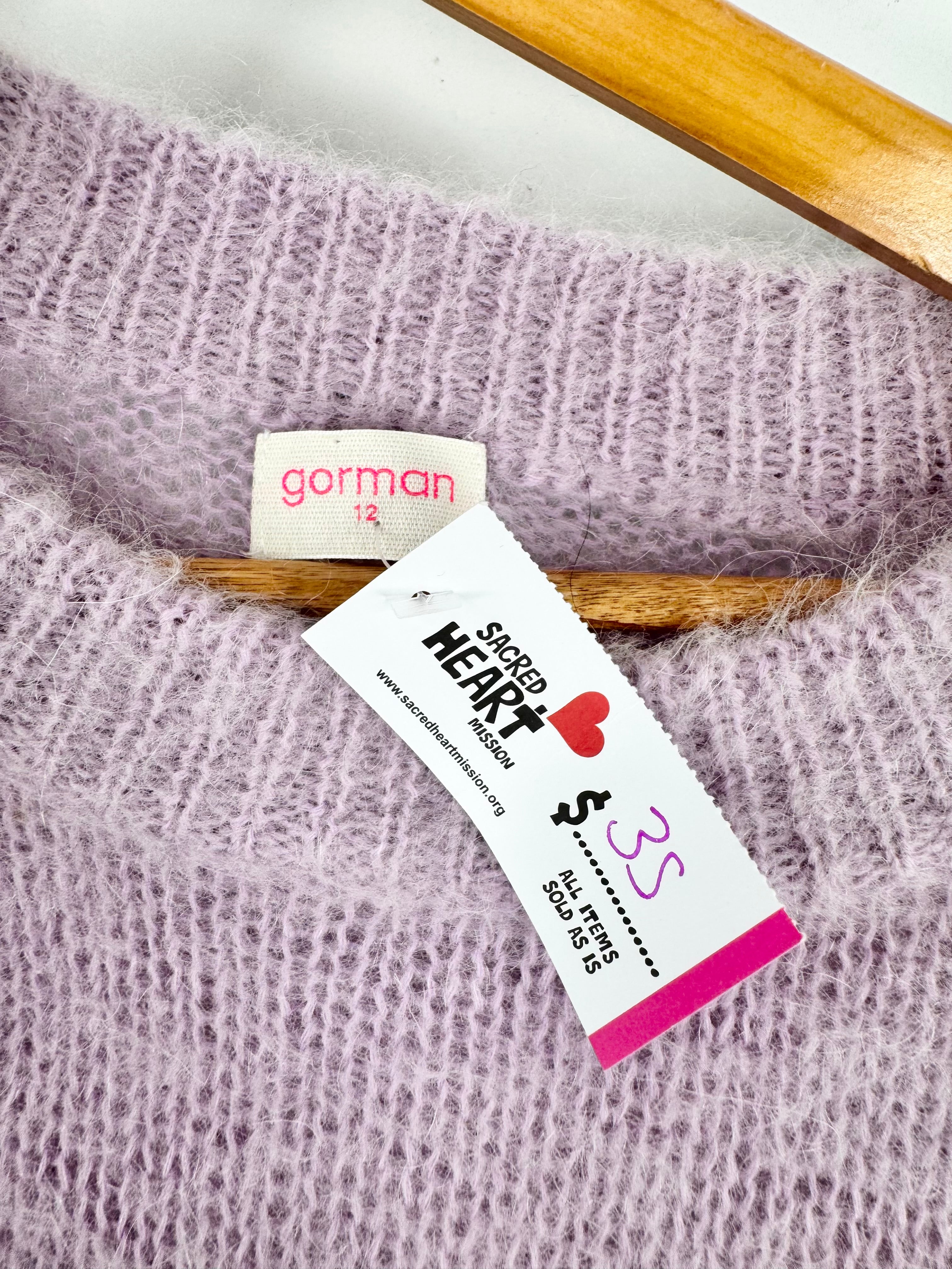 Gorman Pastel Lavender Mohair & Wool Blend Dress - AU12