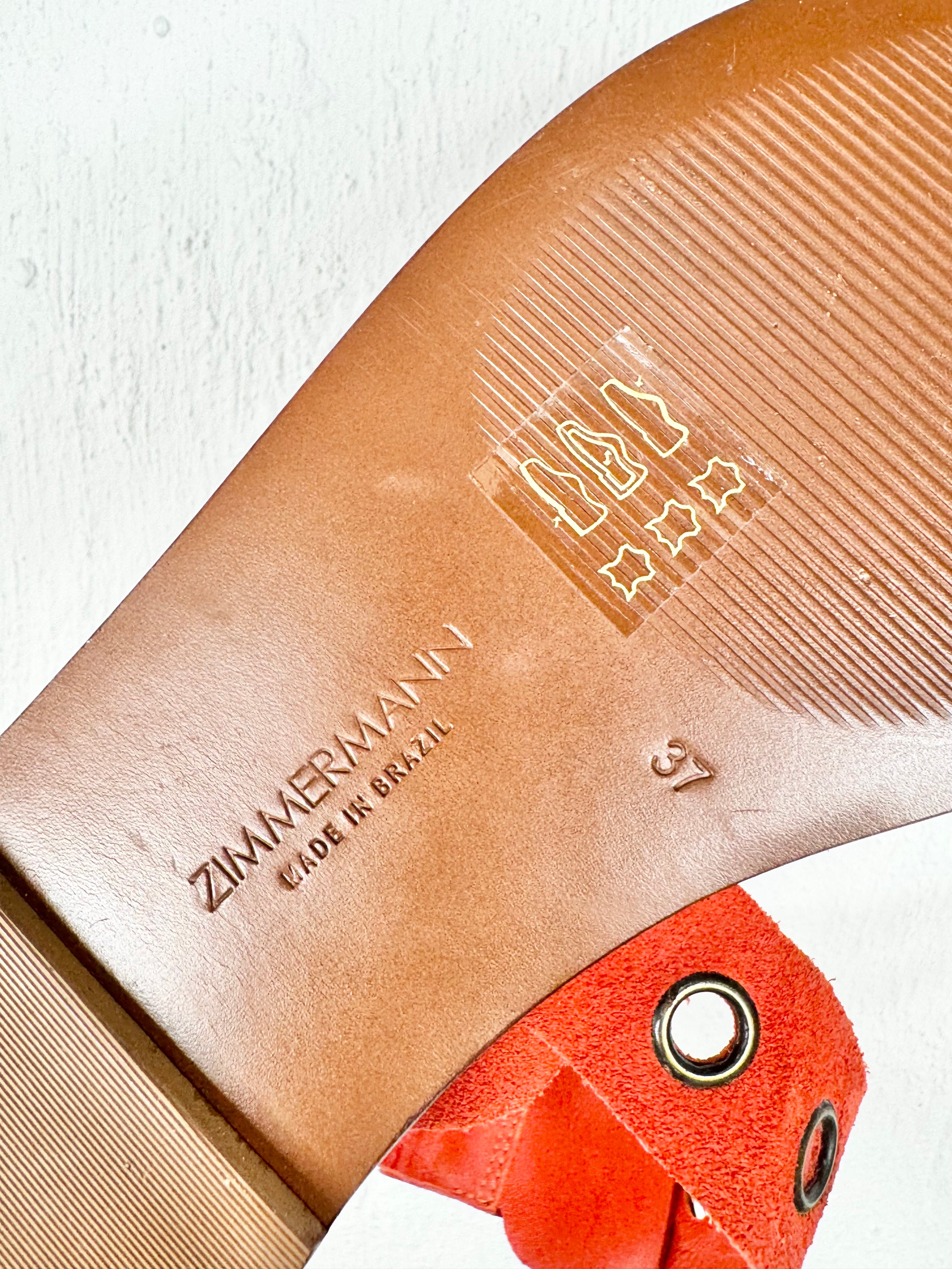 Zimmermann Dark Coral Sandals - EU37