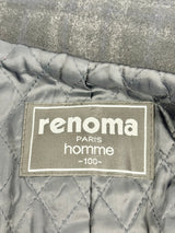 Renoma Paris Black & Grey Striped Wool-Blend Coat - L