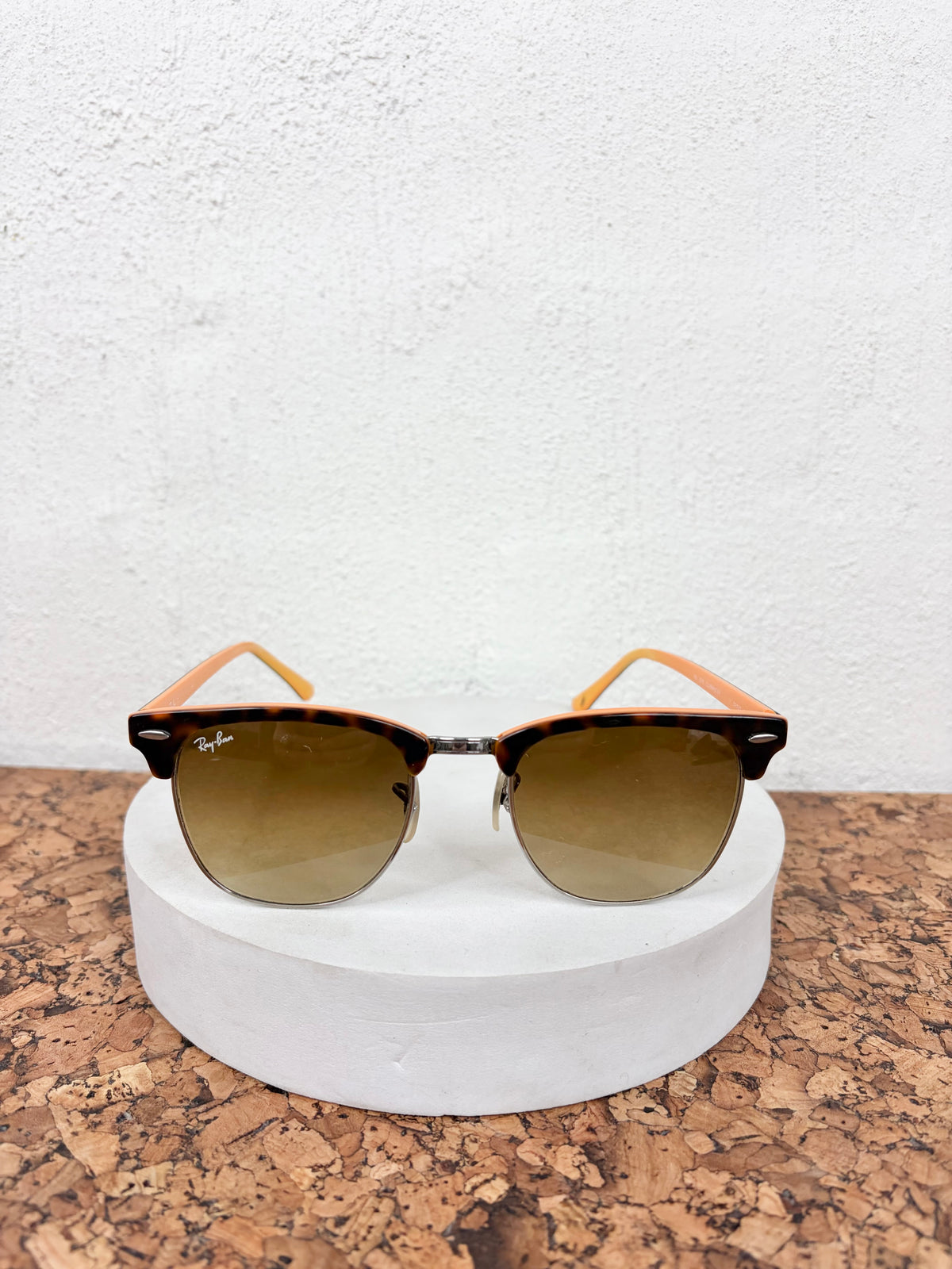 Ray-Ban 3016 Clubmaster Tortoiseshell & Orange Sunglasses