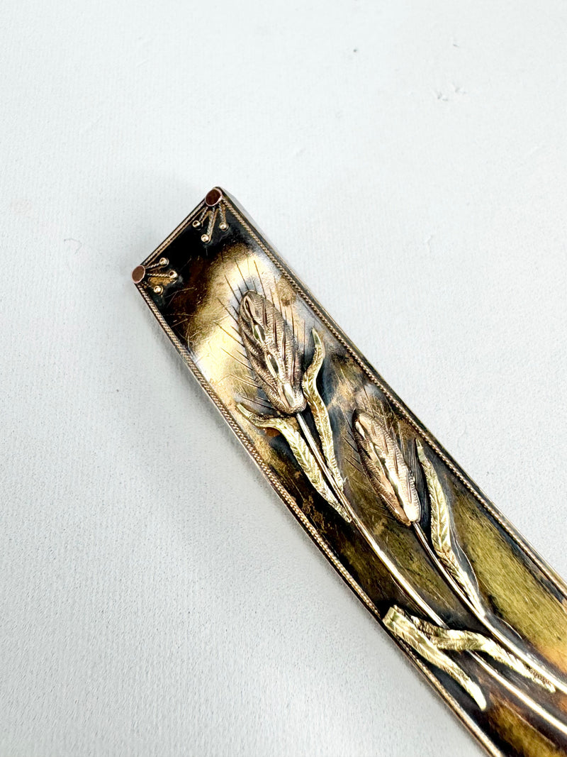 Antique 14ct Victorian Wheat Sheaf Brooch