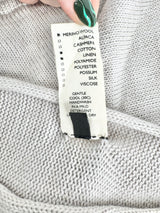 Wendy Voon Pearlesque Grey Wool, Cotton & Linen Jumper - AU12