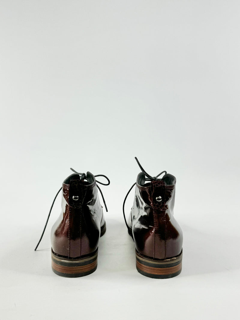 Bosari Burgundy Patent Lace UPS